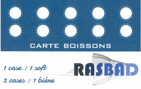 La carte boissons RASBAD